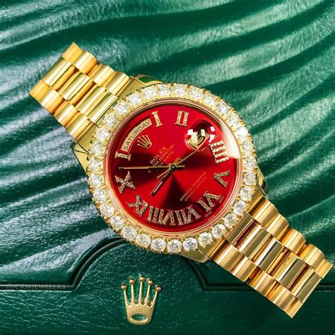 vintage red face rolex|rolex red face diamond bezel.